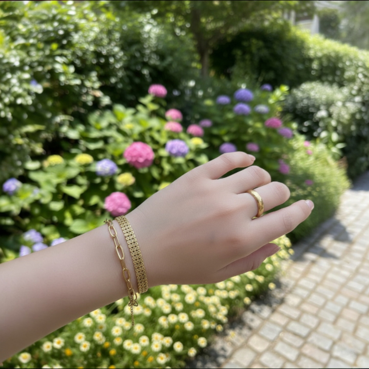 Genuine 18K Yellow Gold Chain Bracelet