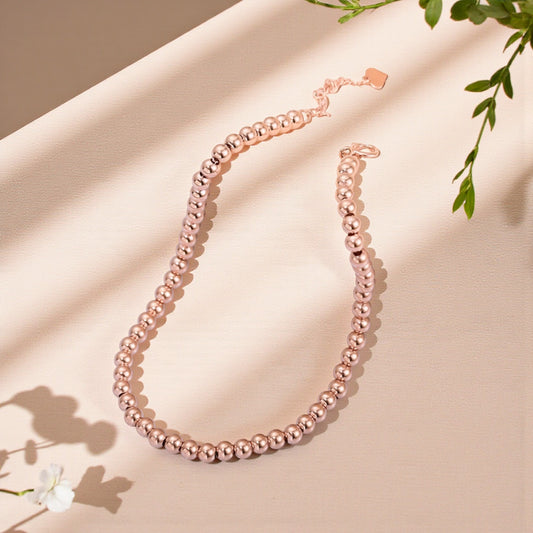 Genuine 18K Yellow Gold Rose Gold Beads Minimal Bracelet