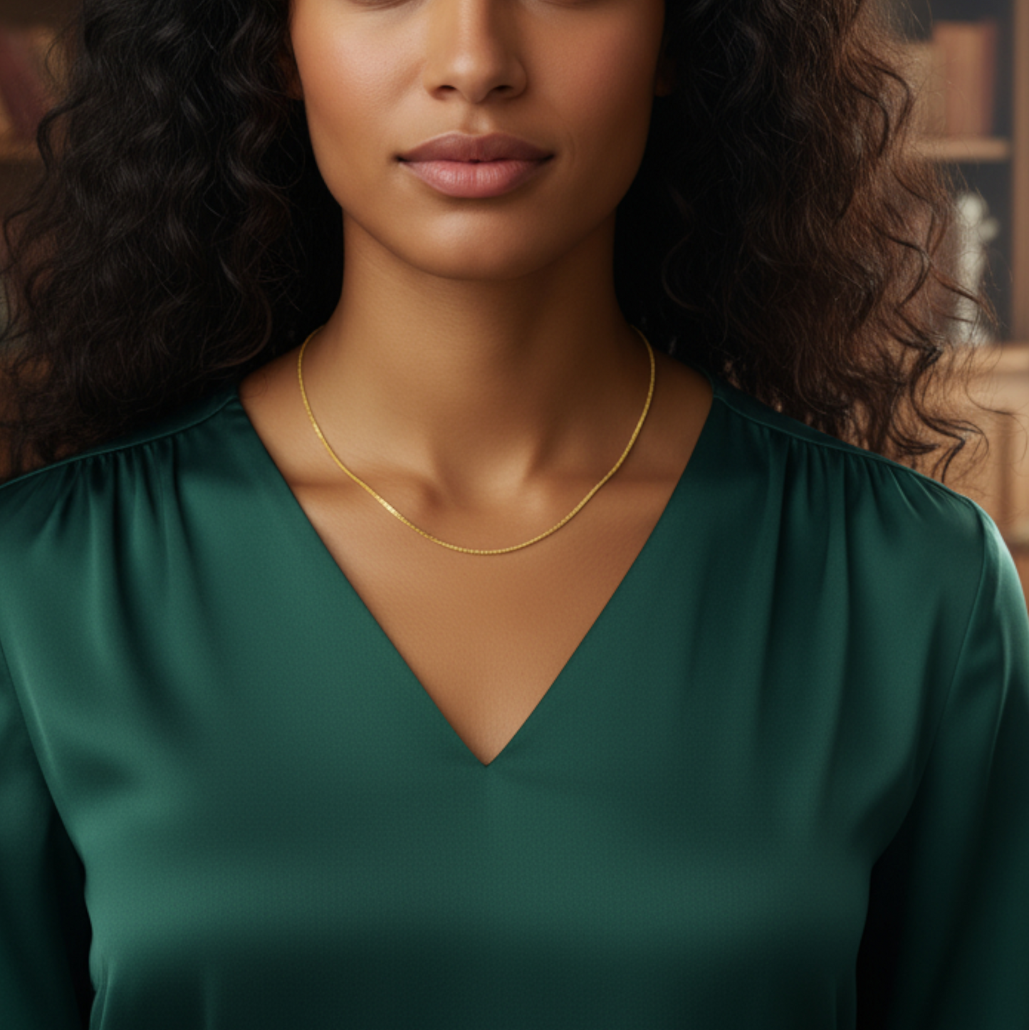 Genuine 18K Gold Solid Chopin Necklace Chain Suitable for Men and Women