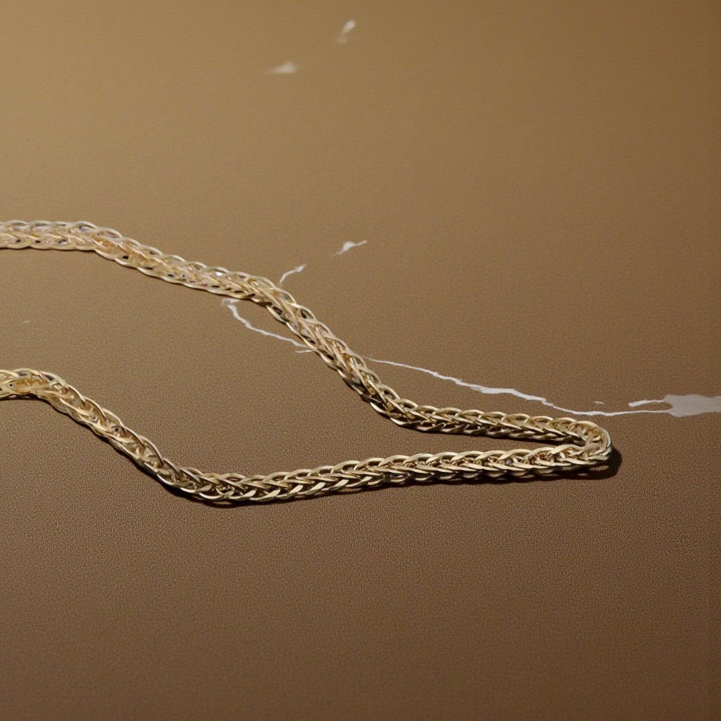 Genuine 18K Gold Solid Chopin Necklace Chain Suitable for Men and Women