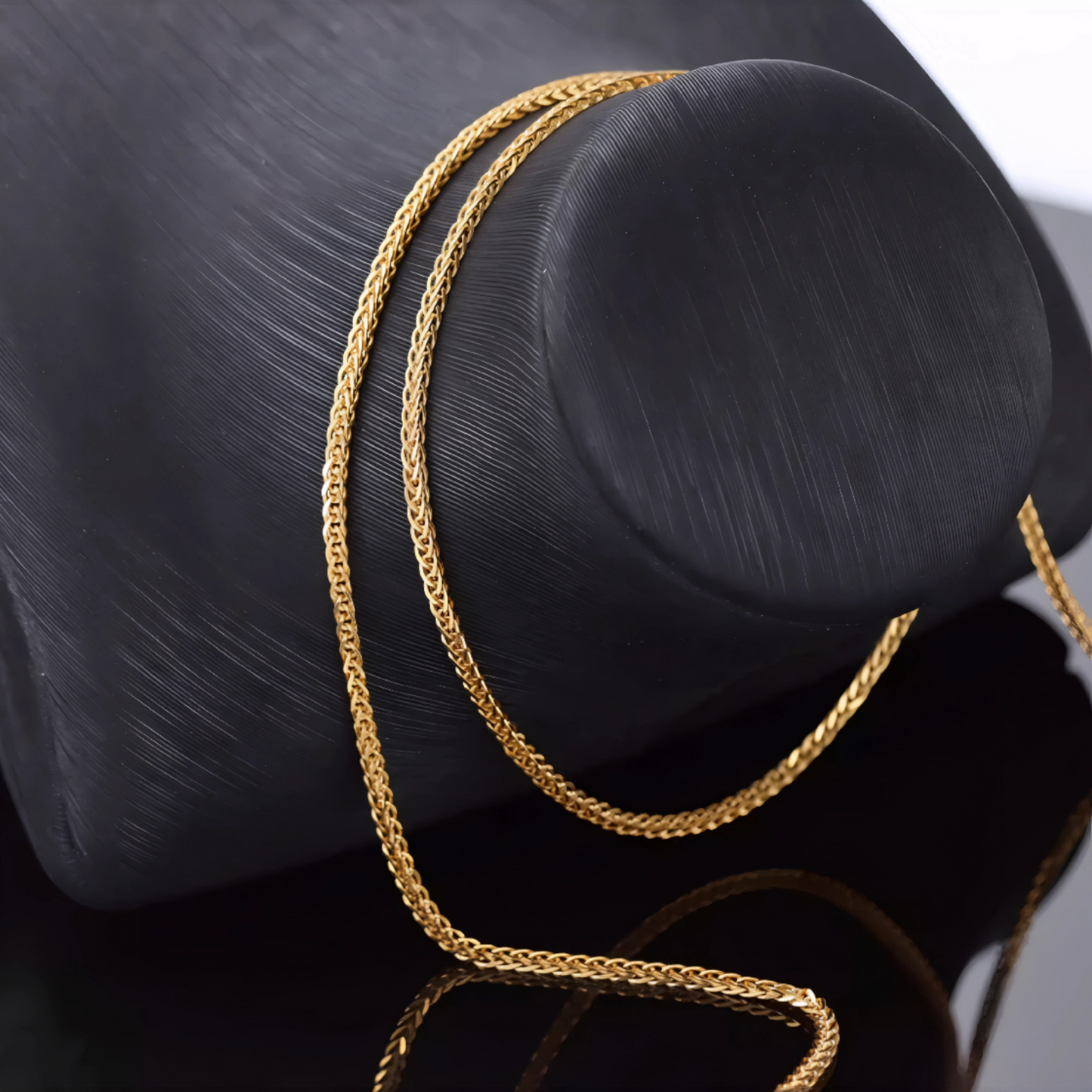 Genuine 18K Gold Solid Chopin Necklace Chain Suitable for Men and Women