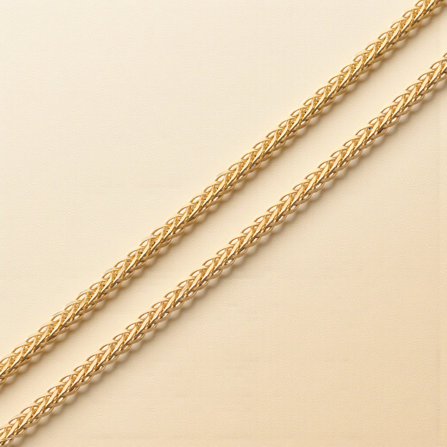 Genuine 18K Gold Solid Chopin Necklace Chain Suitable for Men and Women