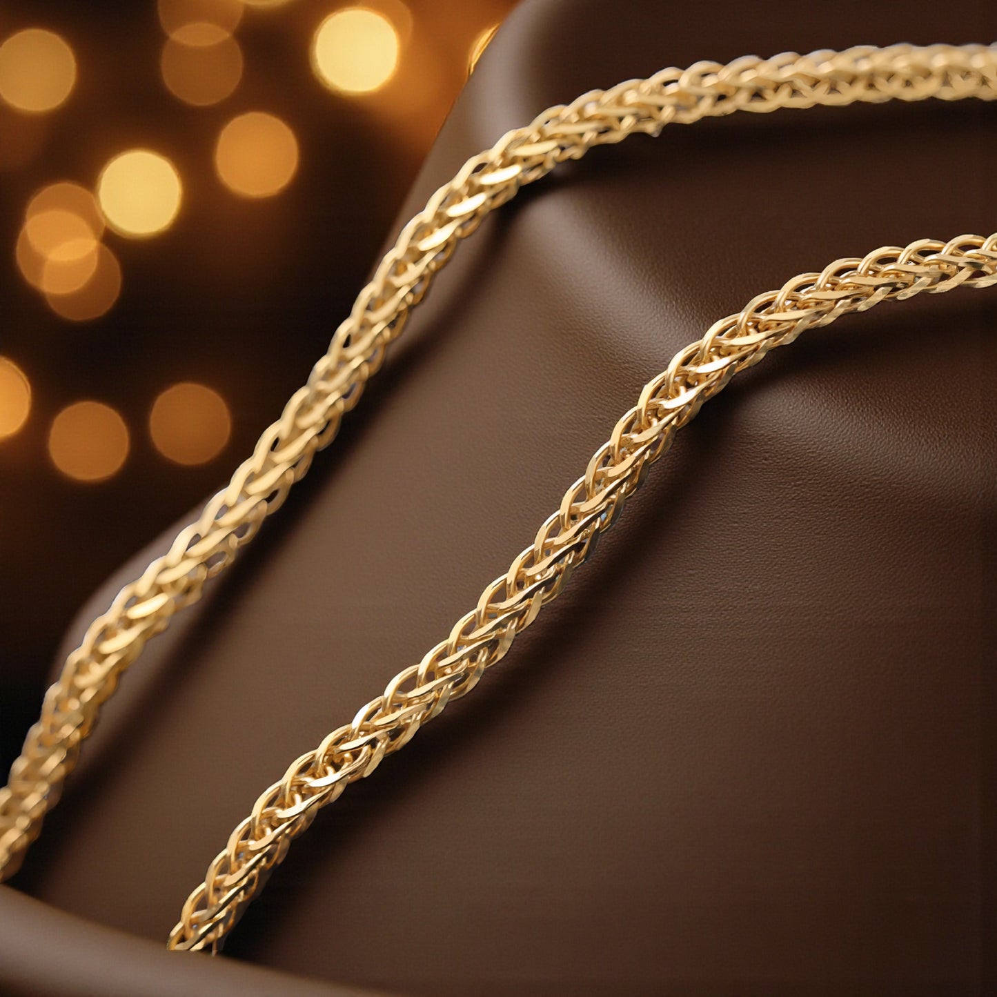 Genuine 18K Gold Solid Chopin Necklace Chain Suitable for Men and Women