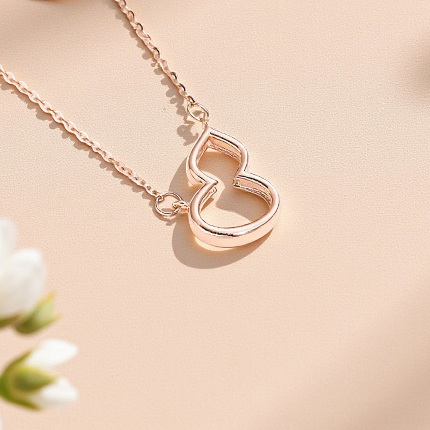 18K Gold Luck Lucky Gourd Pendant Necklace