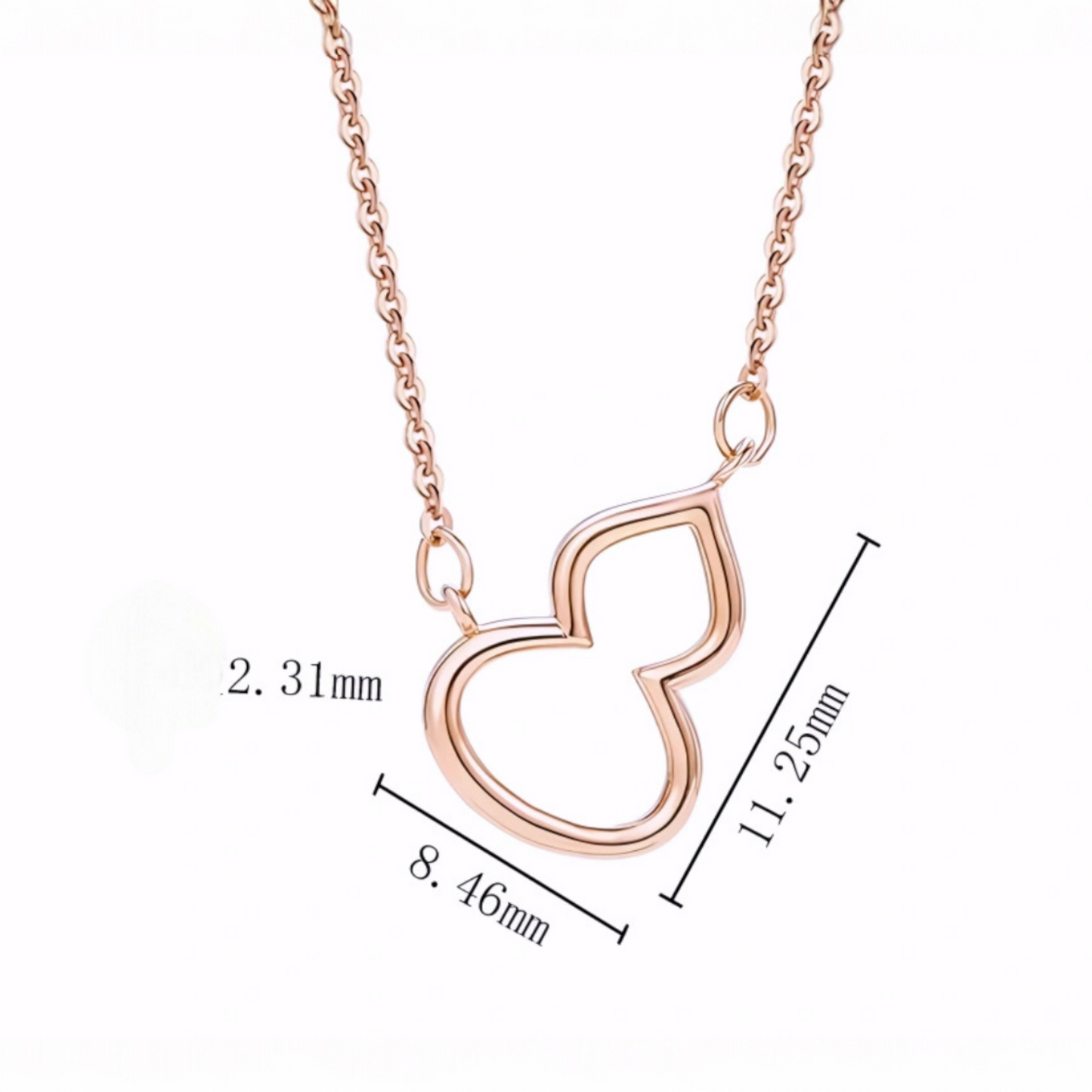 18K Gold Luck Lucky Gourd Pendant Necklace