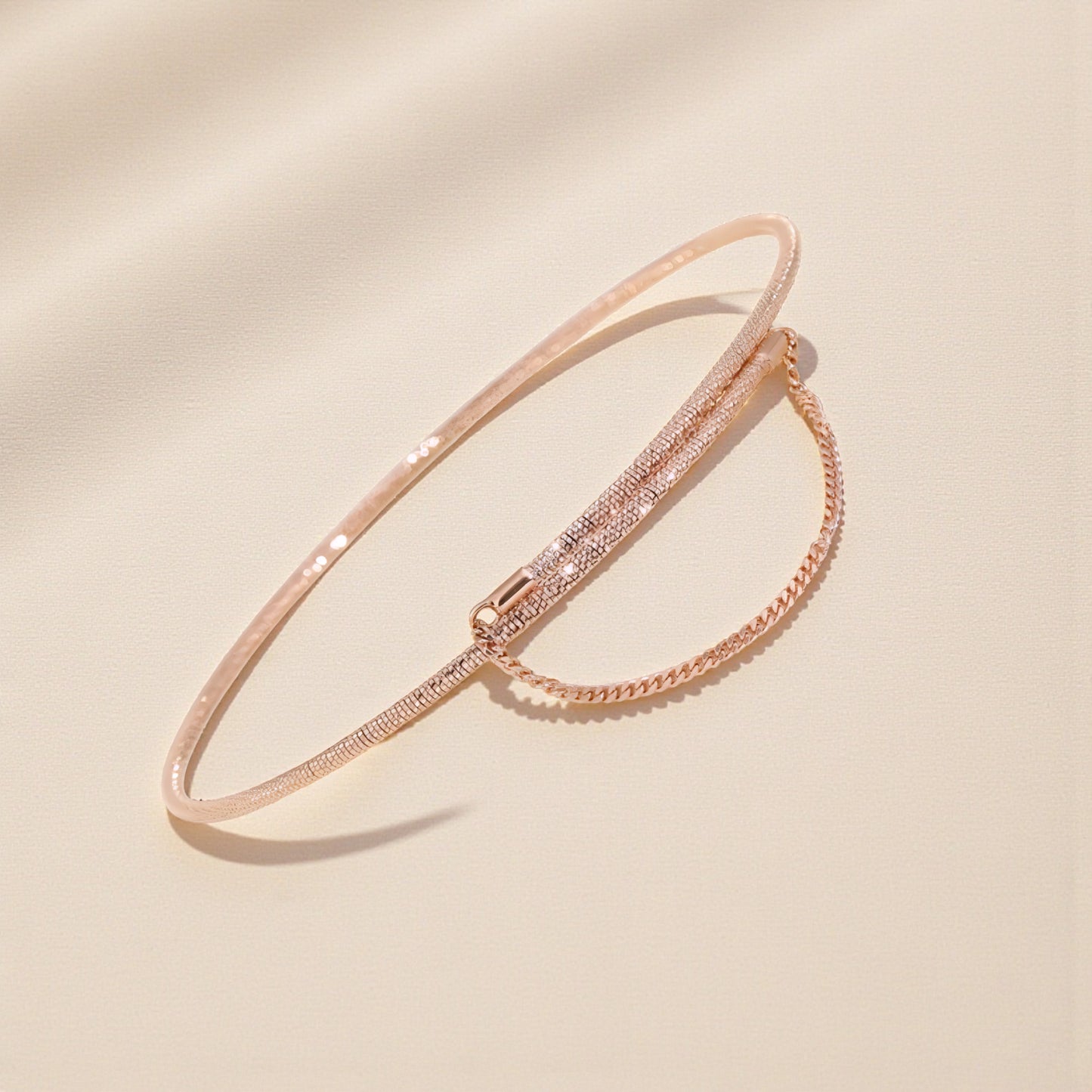 18K Rose Gold Soft Bangle Bracelet