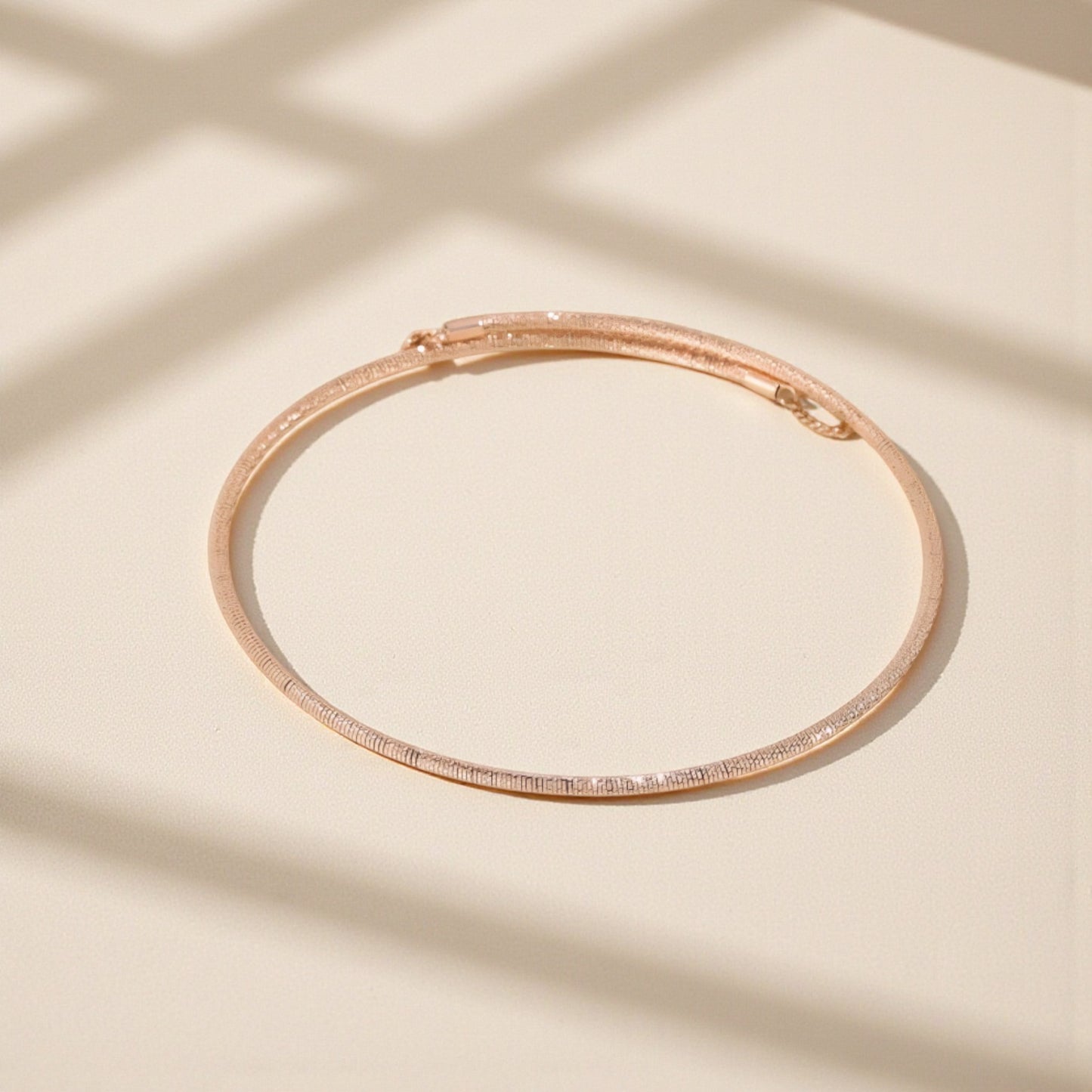 18K Rose Gold Soft Bangle Bracelet
