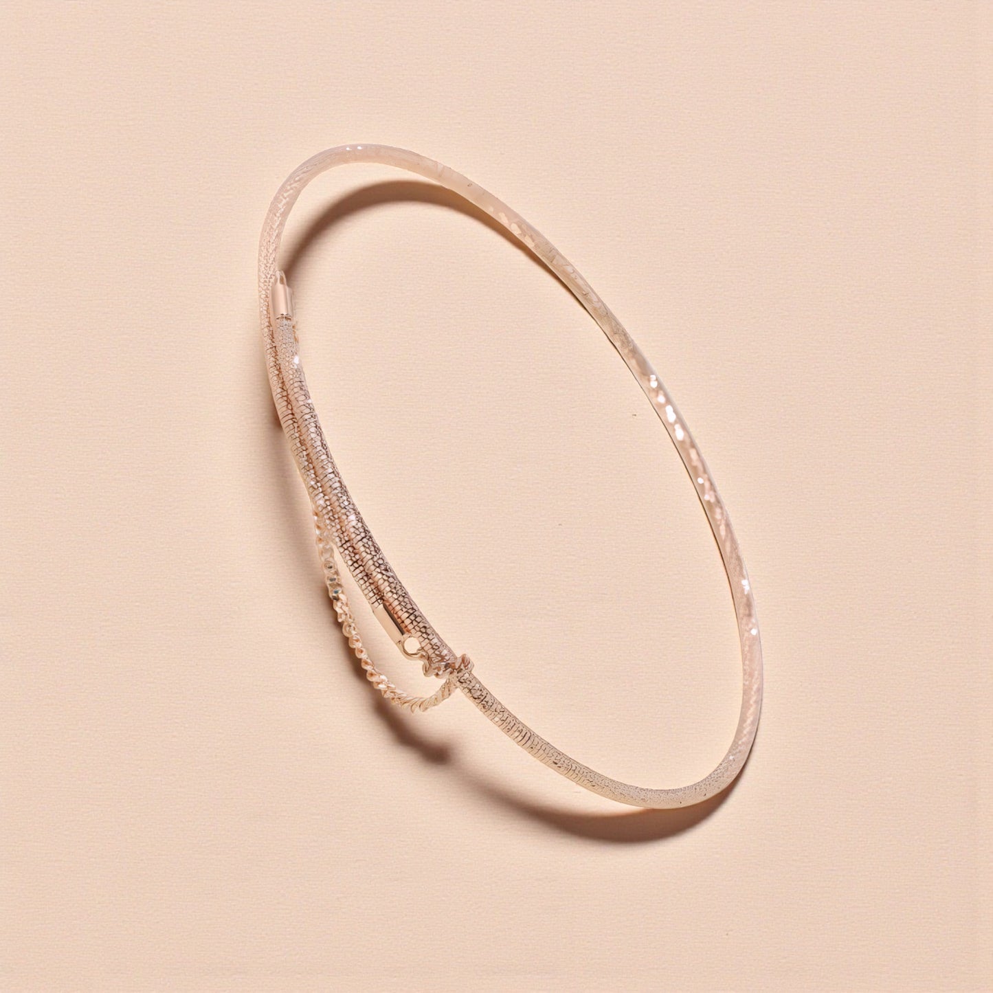 18K Rose Gold Soft Bangle Bracelet