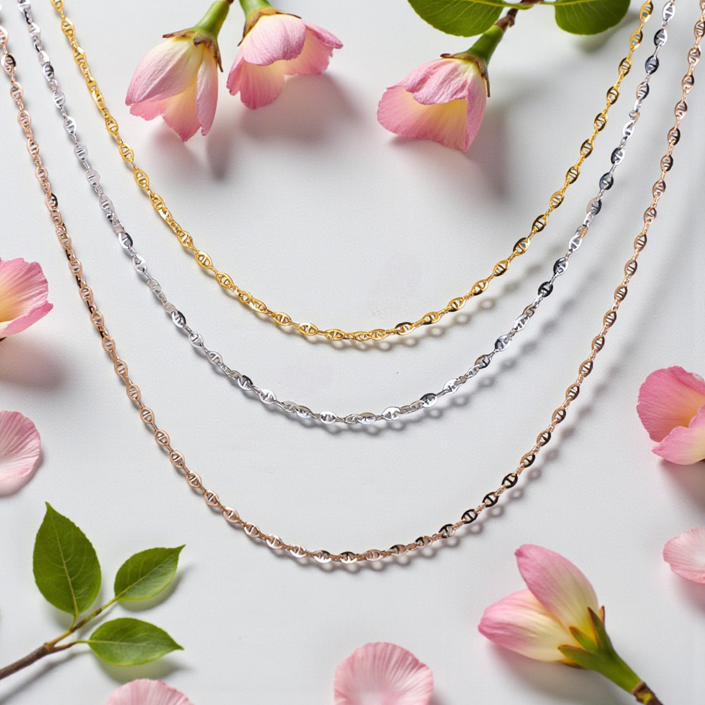 Genuine 18K Gold Necklace Chain