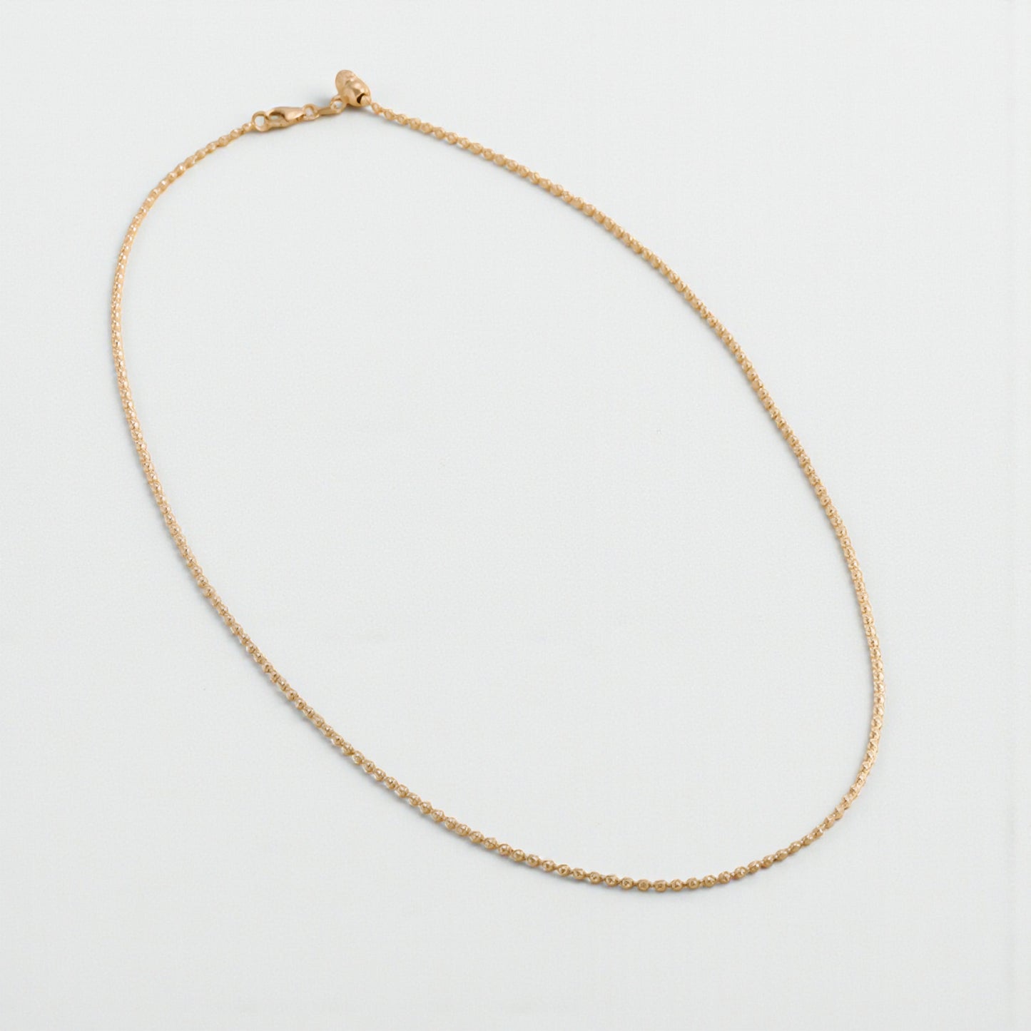 Genuine 18K Yellow Rose White Multi Gold Adjustable Beads Necklace Chain