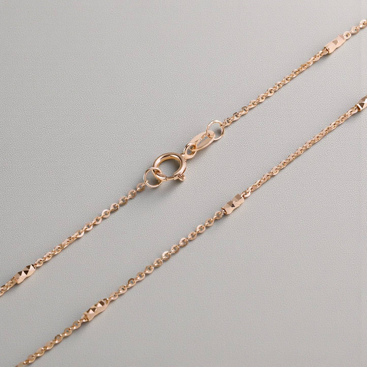 Genuine 18K Rose Gold Necklace Chain