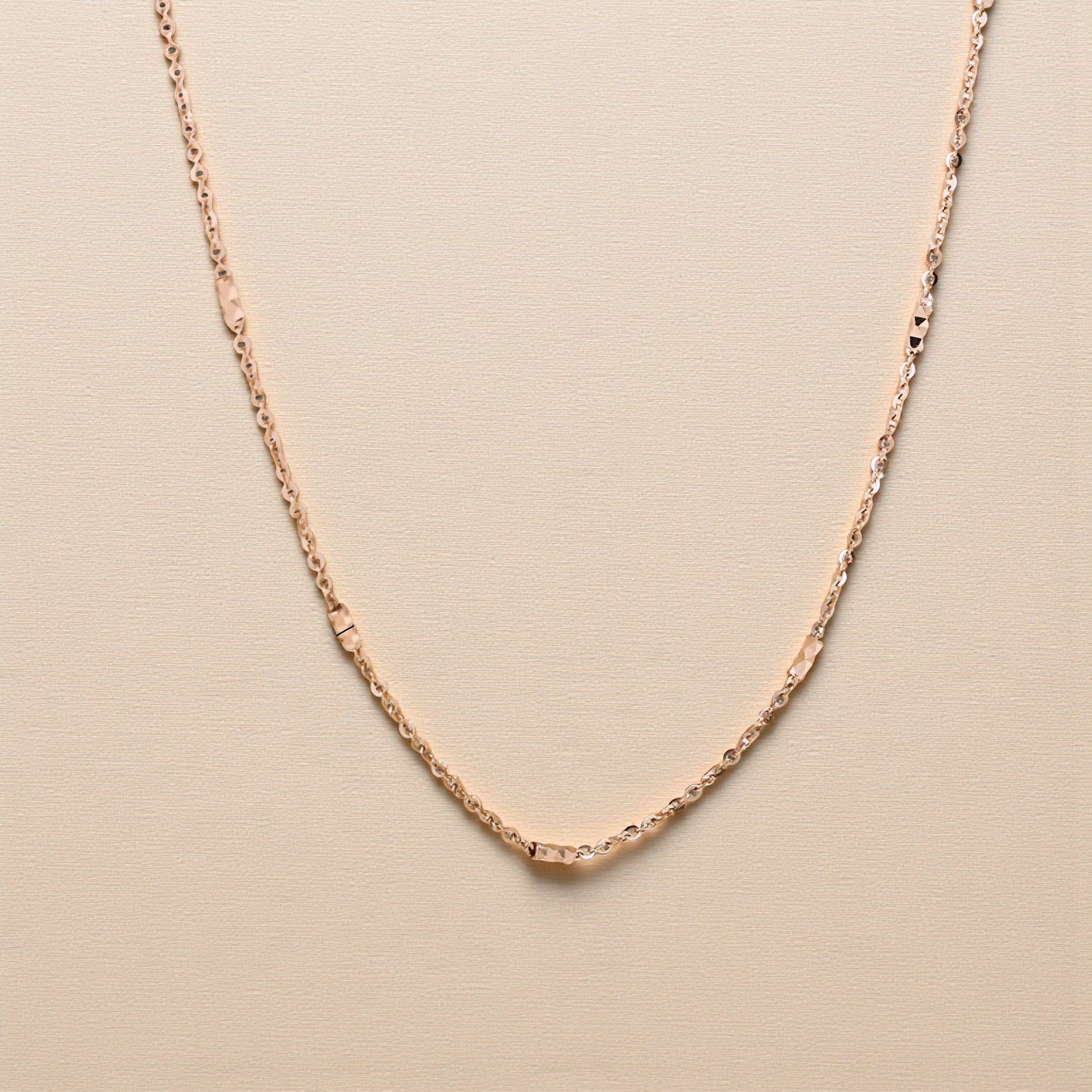 Genuine 18K Rose Gold Necklace Chain