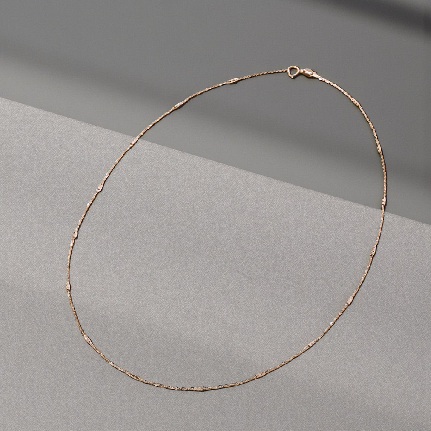 Genuine 18K Rose Gold Necklace Chain