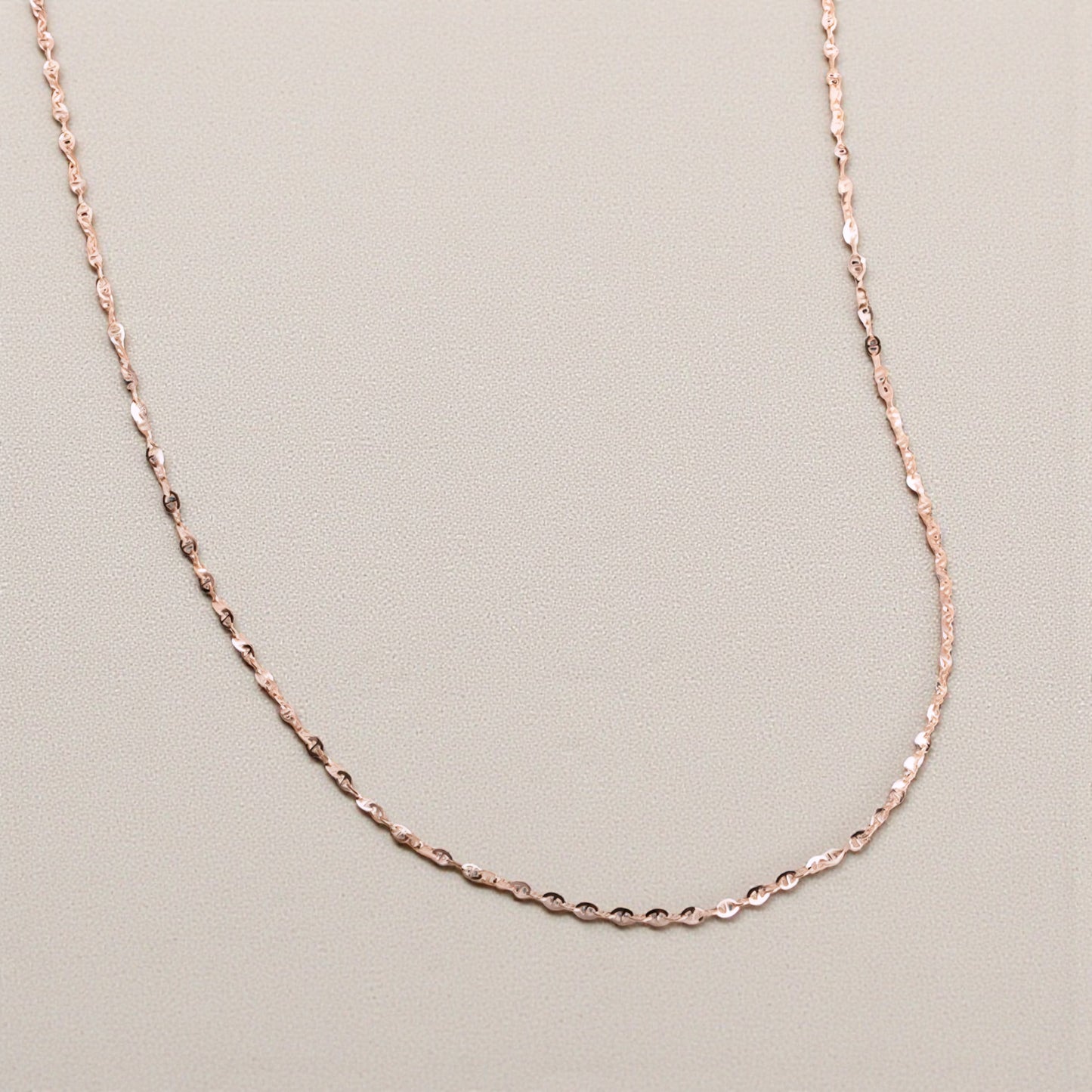 Genuine 18K Rose Gold White and Yellow Gold Chain