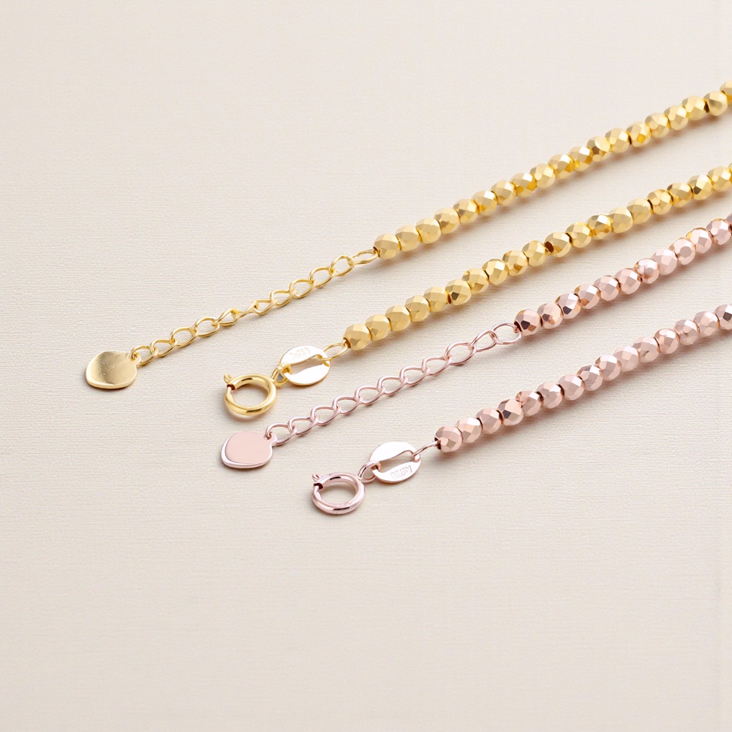 18K Gold Laser Beads Bracelet