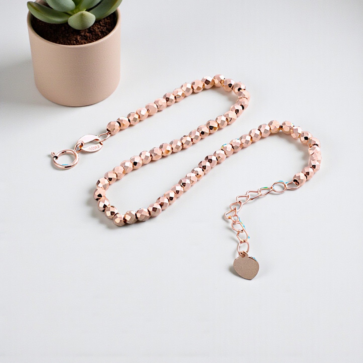 18K Gold Laser Beads Bracelet