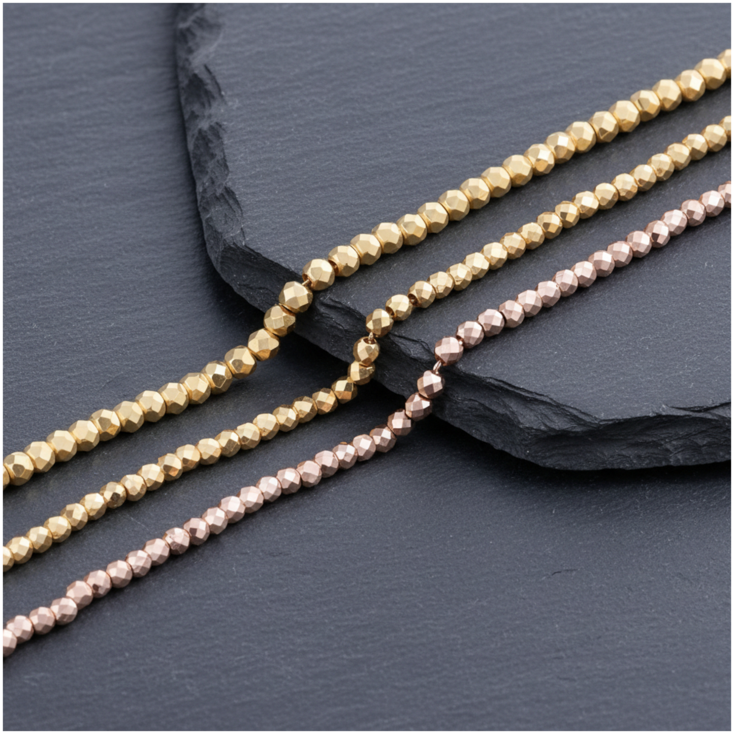 18K Gold Laser Beads Bracelet