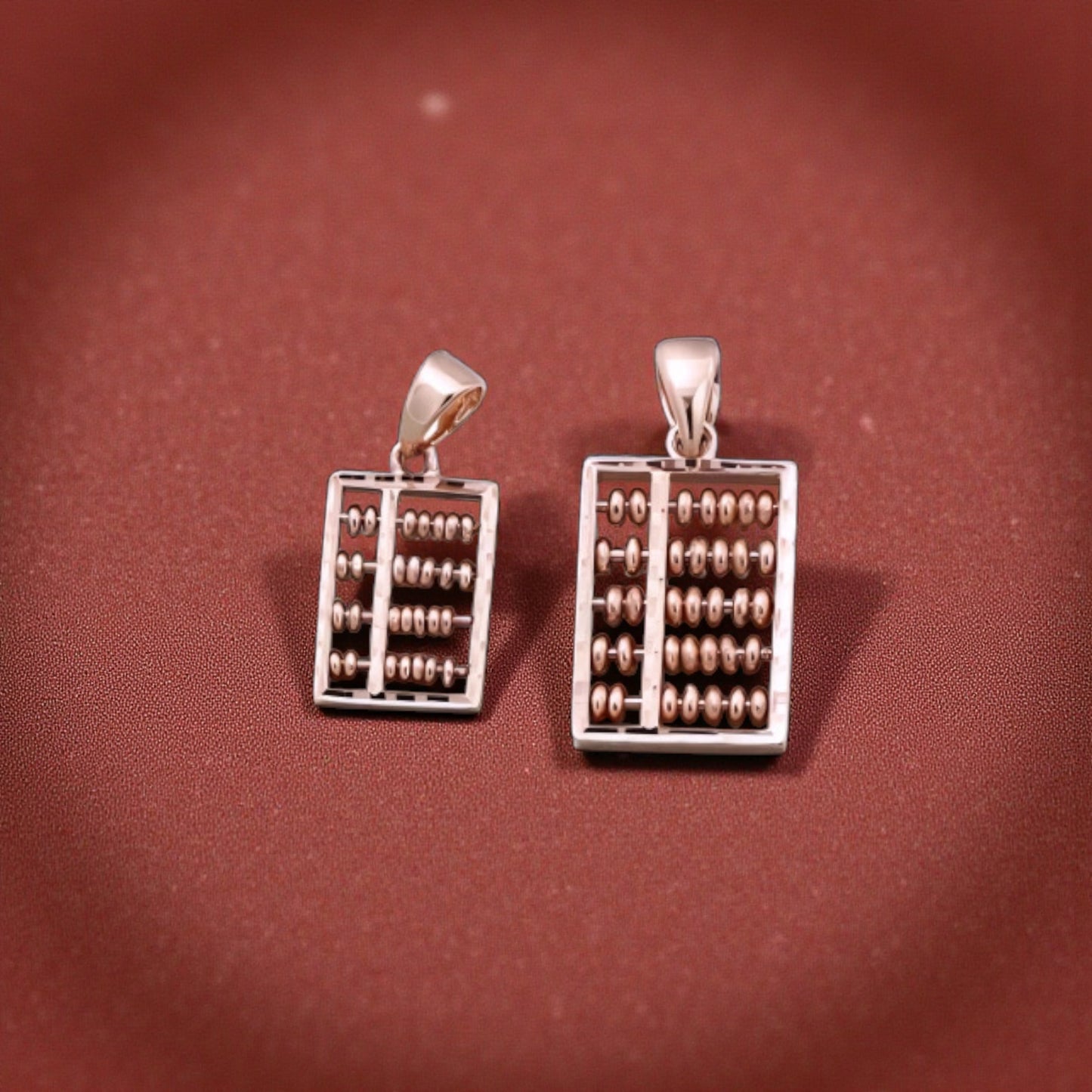 18K Rose and Yellow Gold Abacus Charm Pendant