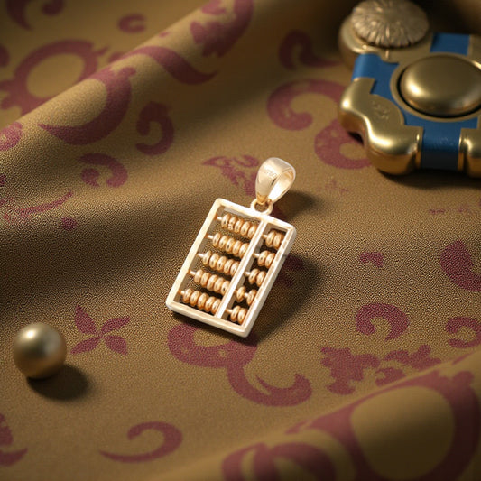 18K Rose and Yellow Gold Abacus Charm Pendant