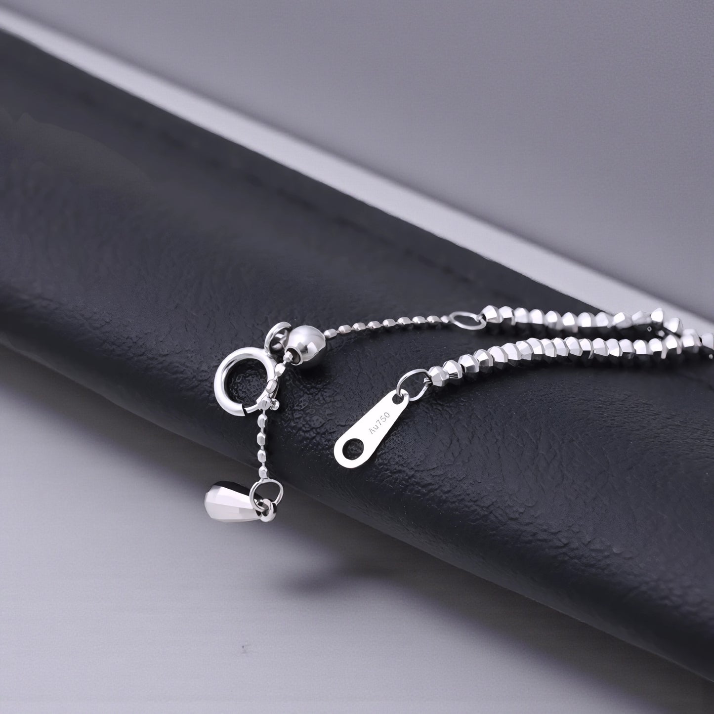 18K Gold Laser Beads Adjustable Bracelet