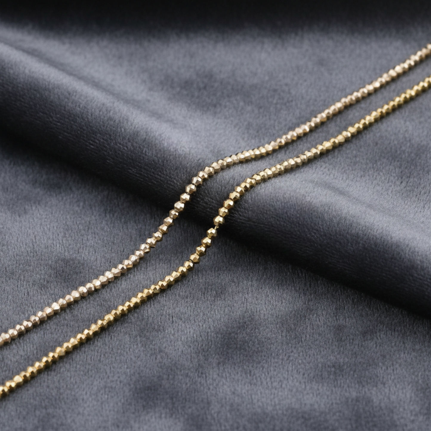 18K Gold Laser Beads Adjustable Bracelet