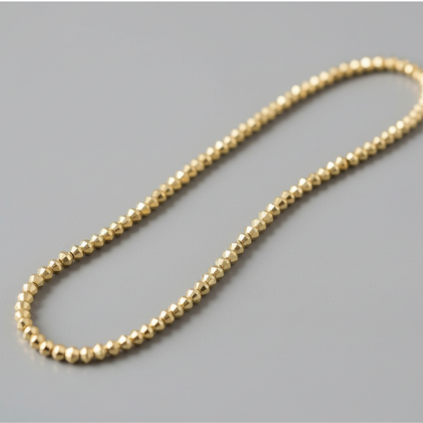 18K Gold Laser Beads Adjustable Bracelet