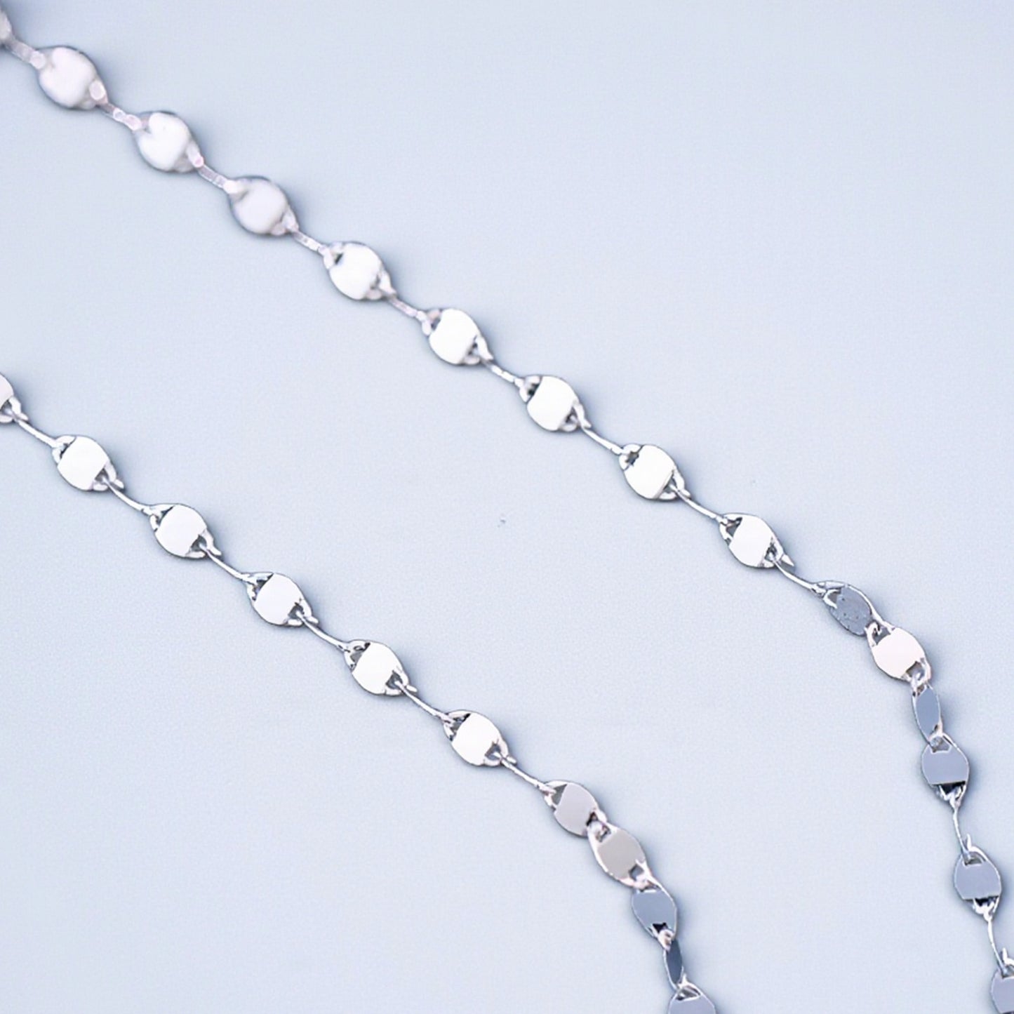 18K Yellow Rose and White Gold Chain Necklace