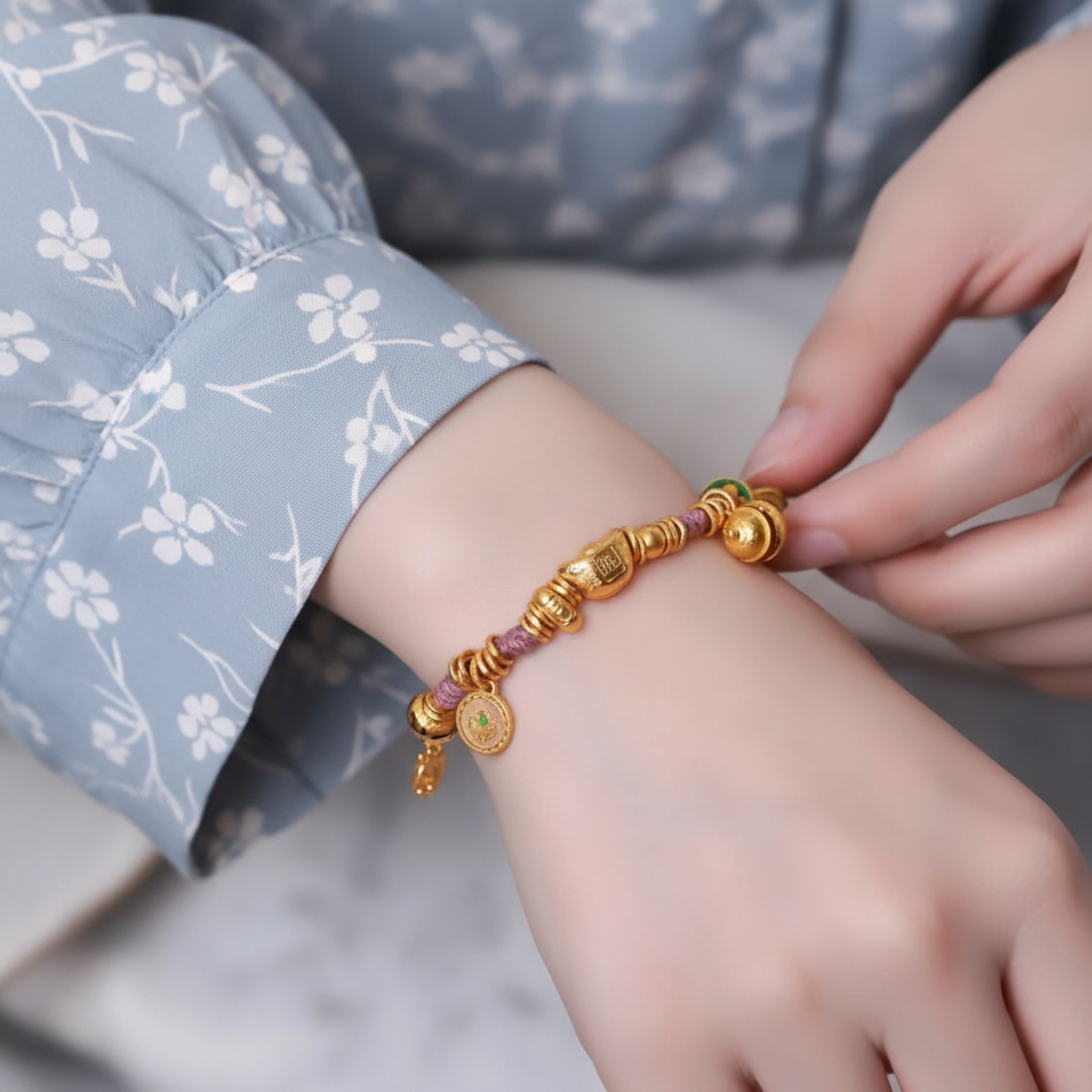 24K 999 Gold Lucky Chinese Gold Ingot Lucky Bring Wealth Pendant