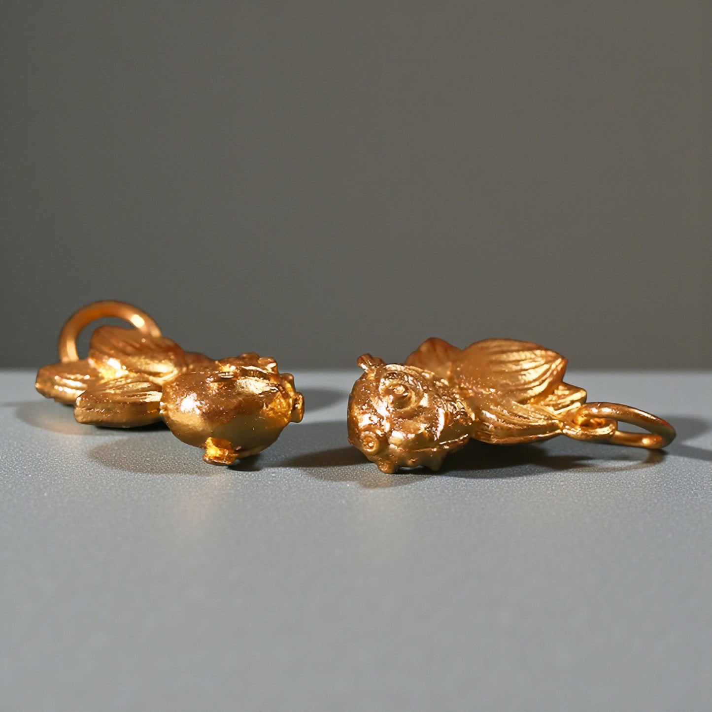 24K 999 Gold Lucky Asian Gold Fish Koi D.I.Y Charm Pendant