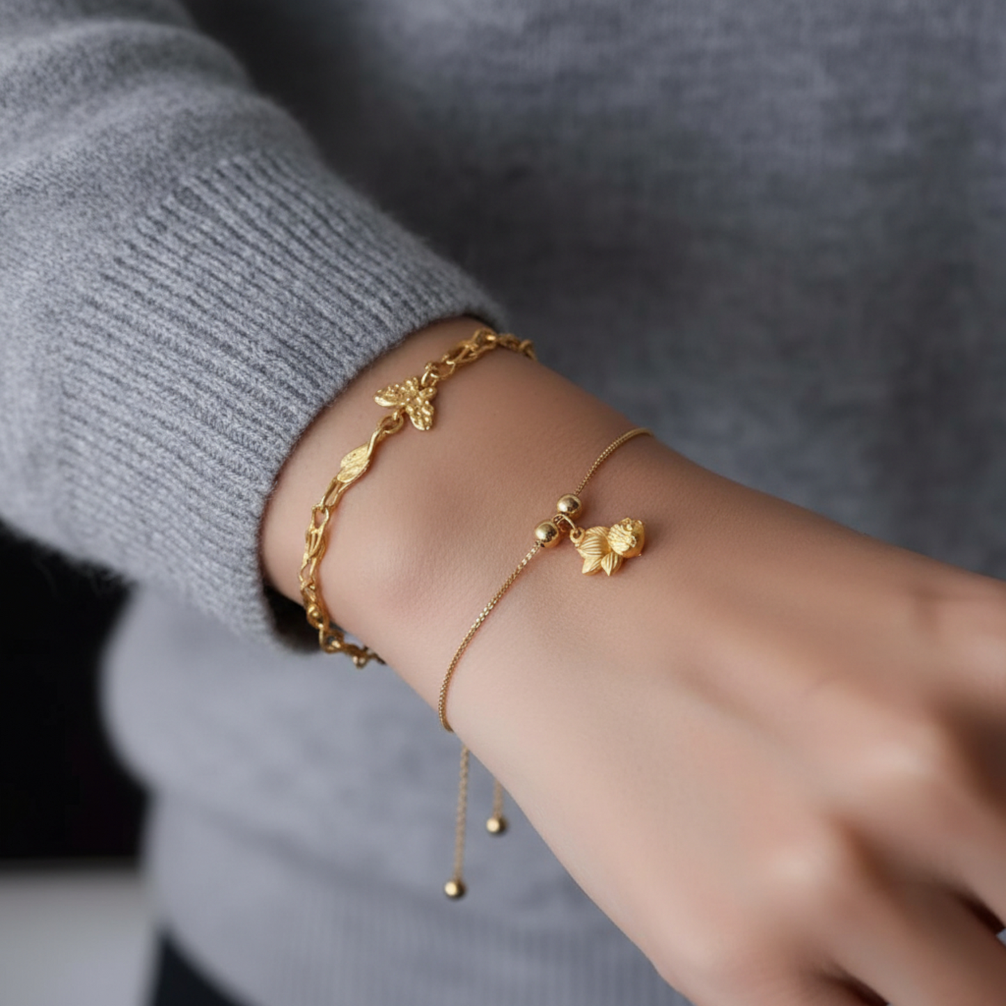 24K 999 Gold Lucky Asian Gold Fish Koi D.I.Y Charm Pendant