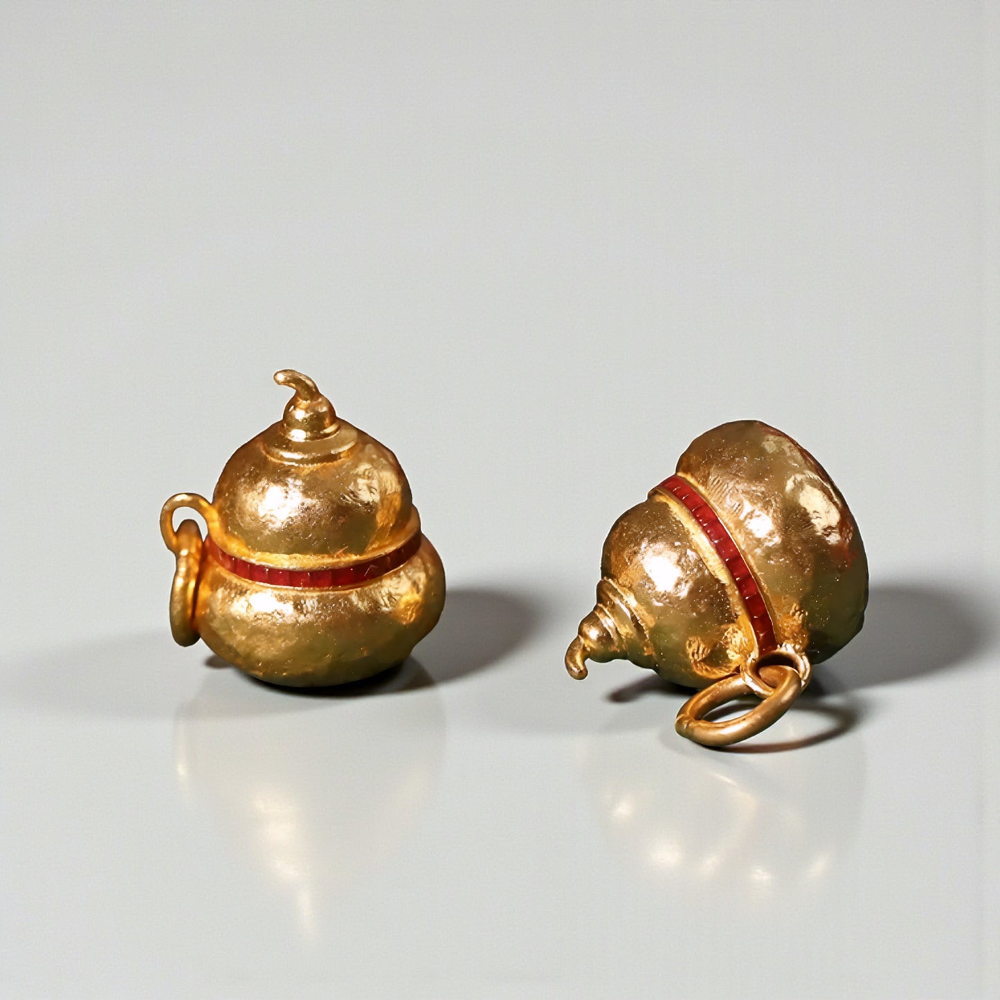 24K 999 Gold Enamel Lucky Gourd Unisex Men Women D.I.Y Charm Pendant