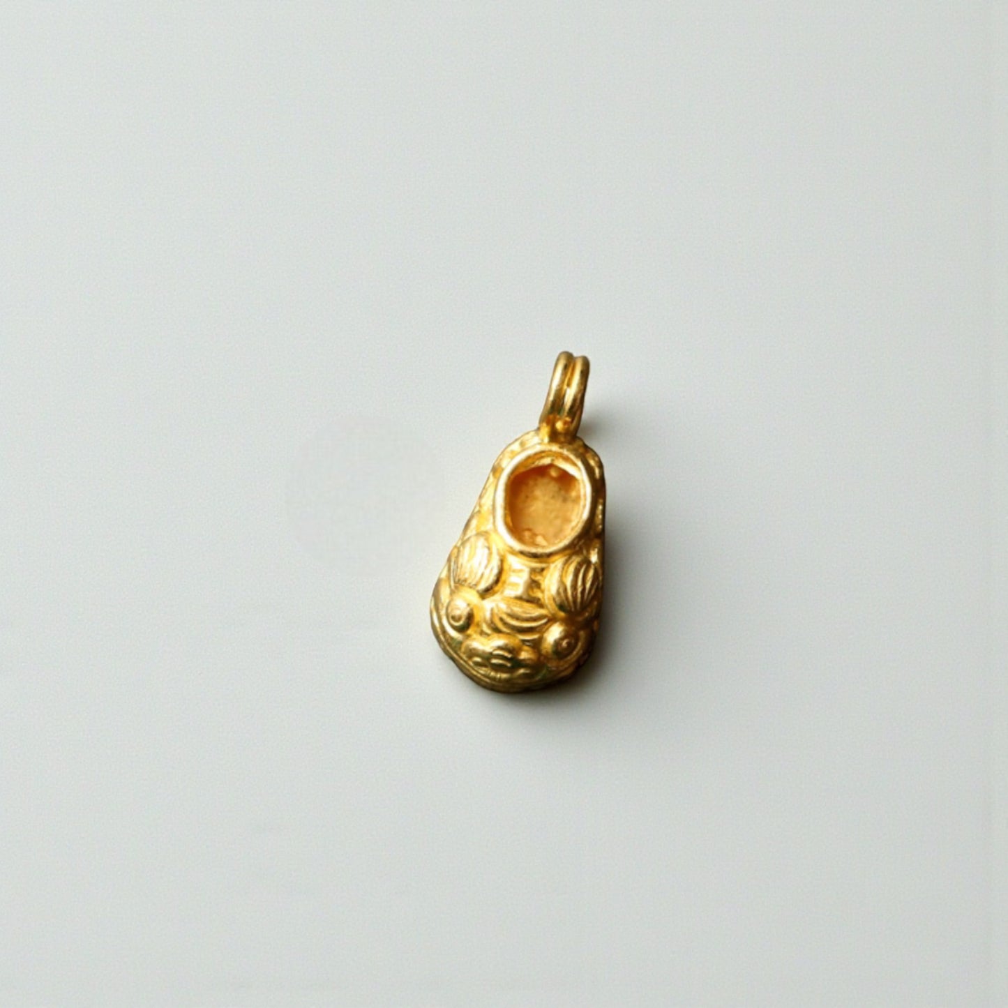 24K 999 Gold Small Lucky Tiger Head Shoes D.I.Y Charm Pendant