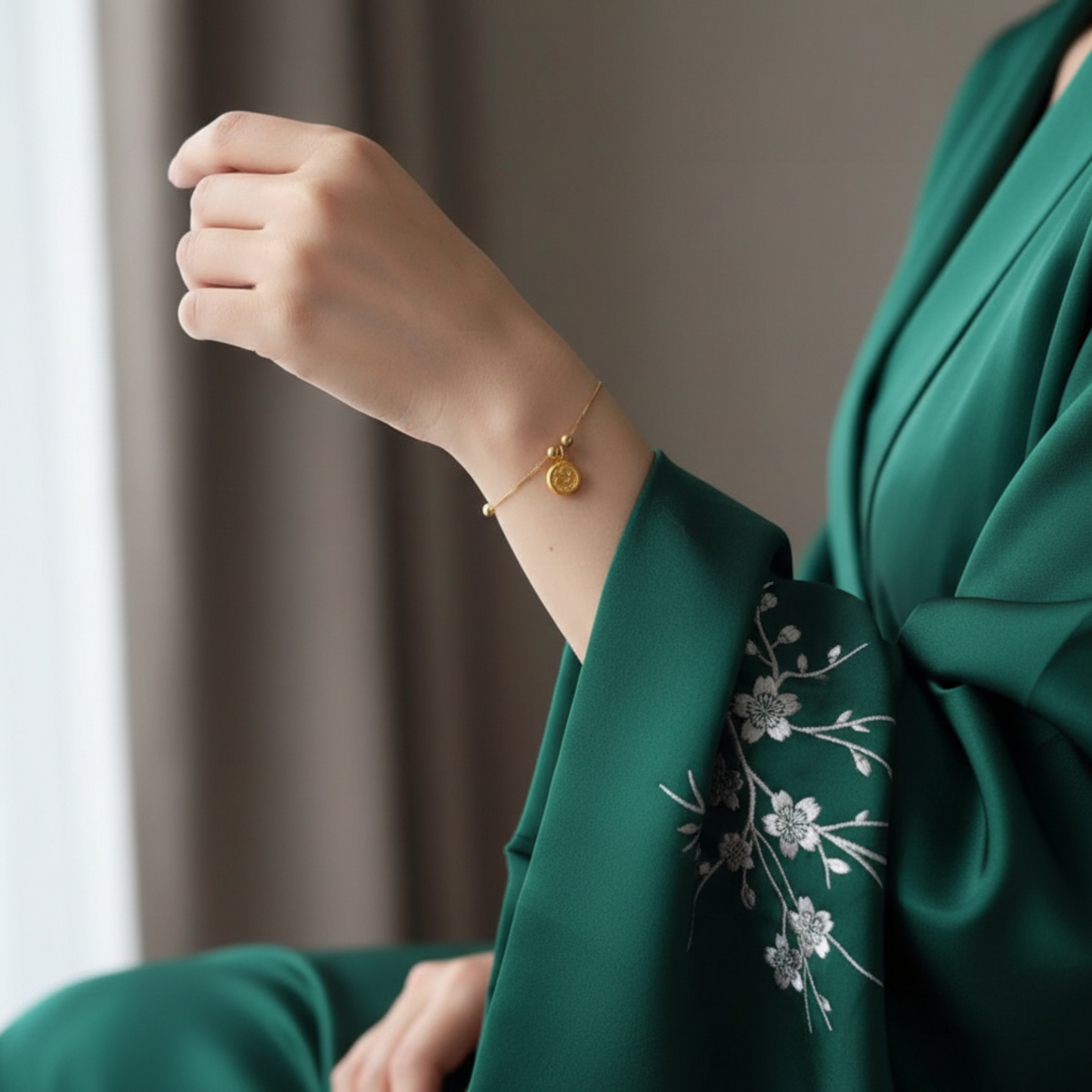 24K 999 Gold Mini Engraved Chinese Zodic Birth Year Animal Round D.I.Y Charm Pendant