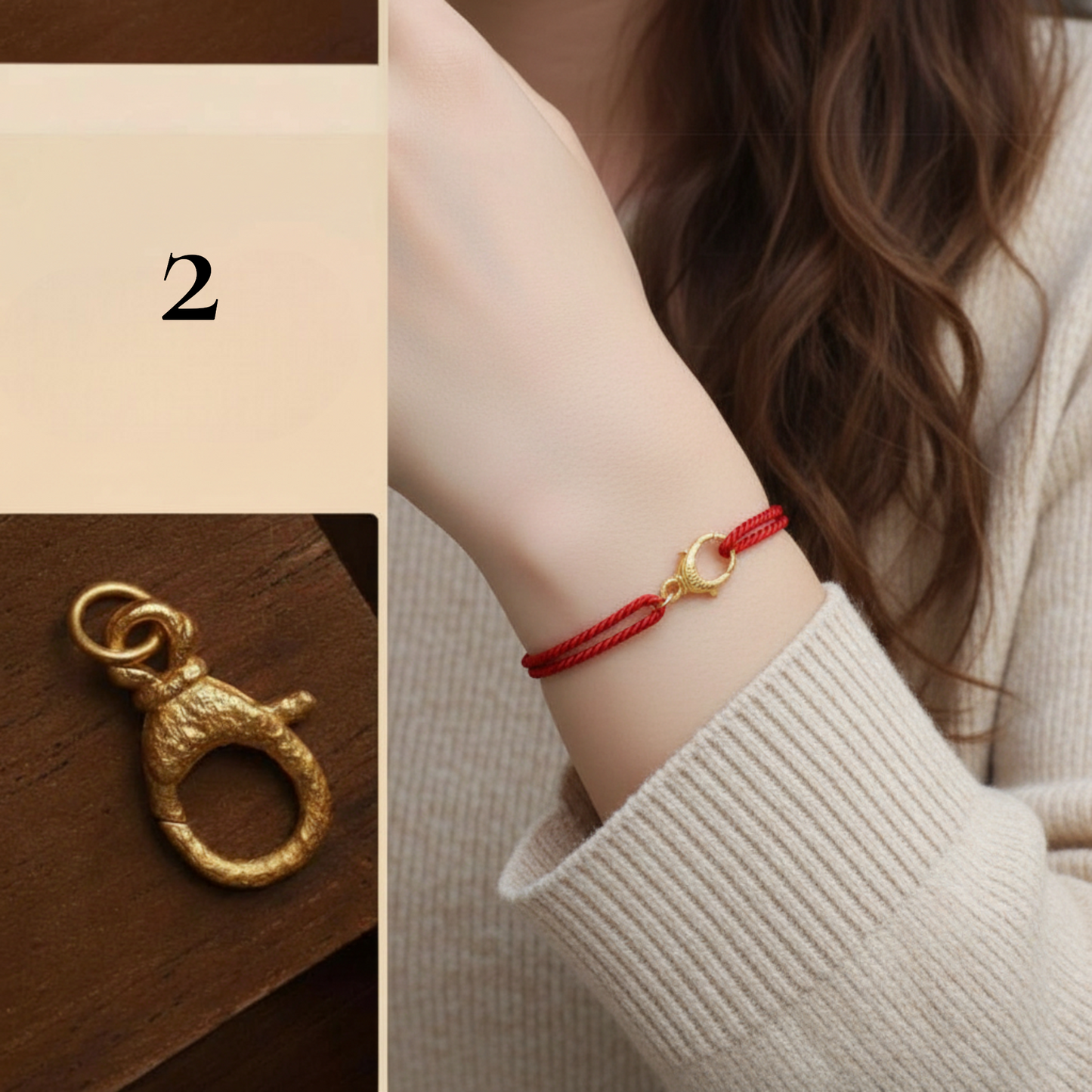 24K Gold D.I.Y Universal Hammered Matte Connector Hook Lobster clasp