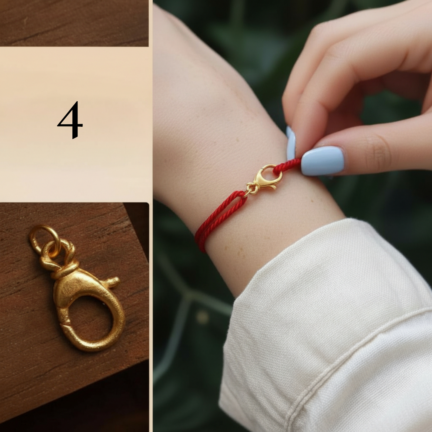 24K Gold D.I.Y Universal Hammered Matte Connector Hook Lobster clasp