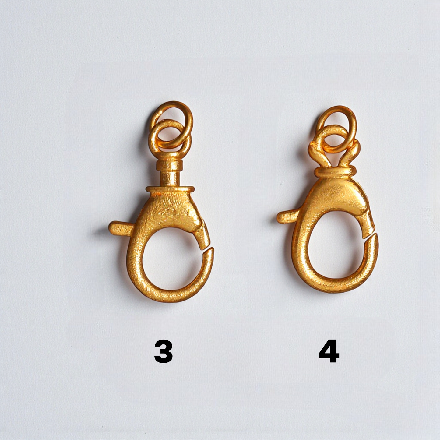 24K Gold D.I.Y Universal Hammered Matte Connector Hook Lobster clasp