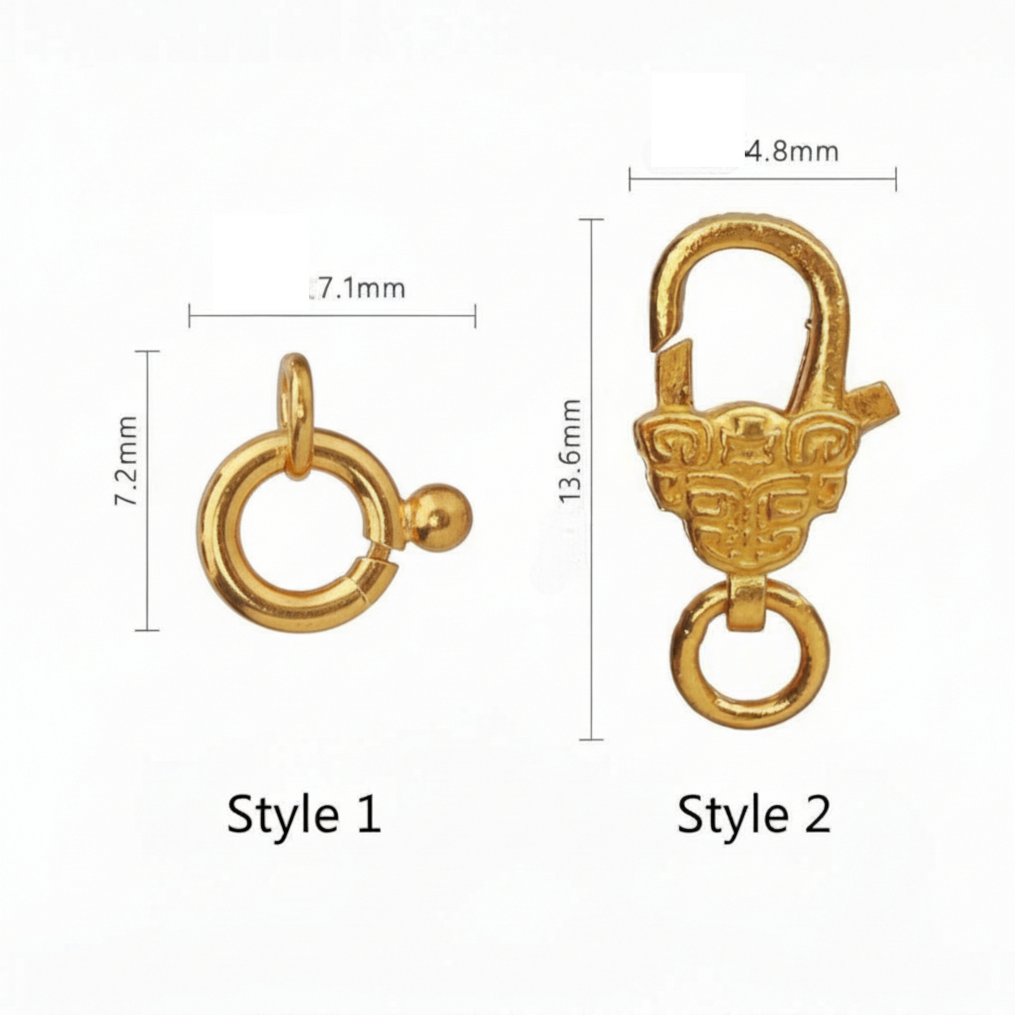 24K Gold D.I.Y Universal Connector Hook Lobster clasp