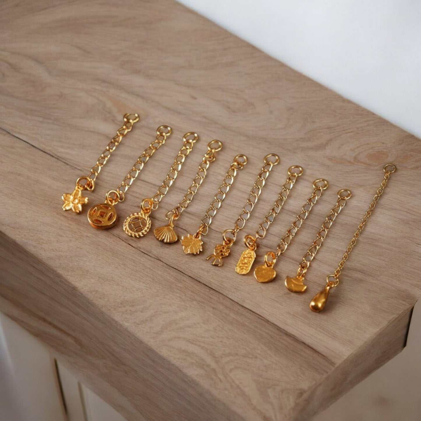 24K Gold D.I.Y Universal Connector Extend Chain Charm Accessories
