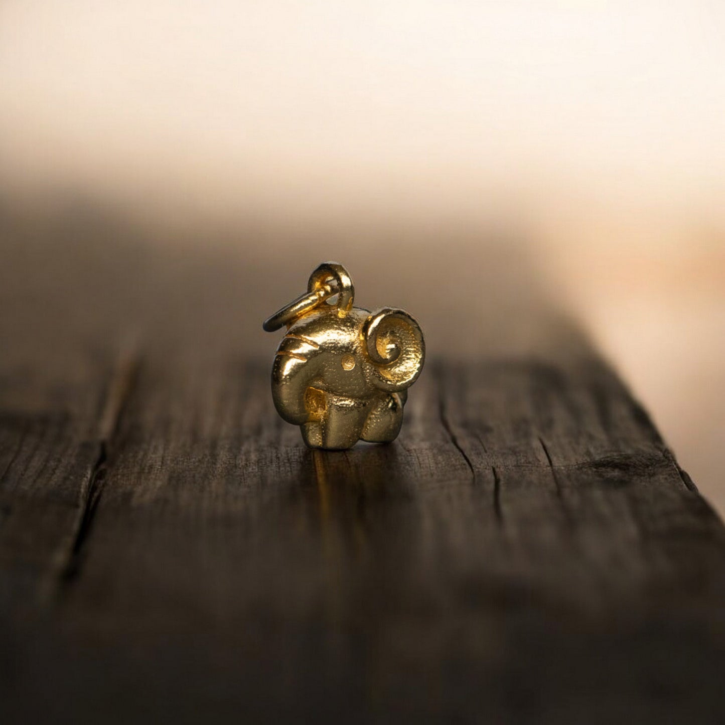 24K 999 Pure Gold Cute Big Ear Blessing Lucky Elephant D.I.Y Charm