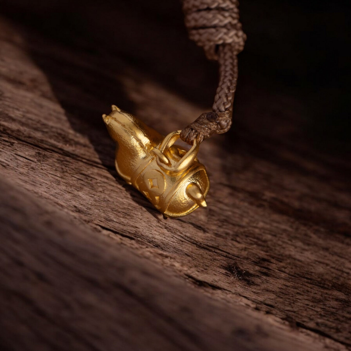 24K 999 Pure Gold Exquisite Tang Horse Unisex Pendant