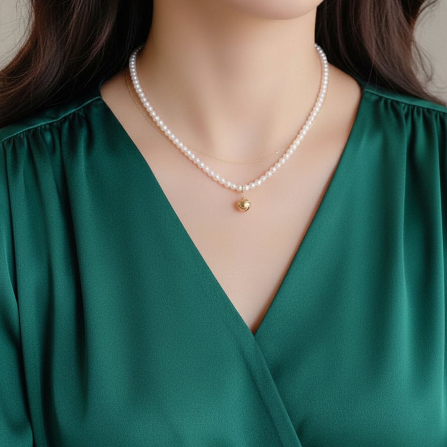 14K Real Gold Universal Spring Buckle Bell Charm Pendant