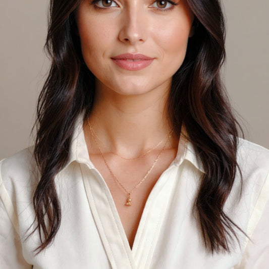 14K Real Gold Kitty Cat Cute Pendant