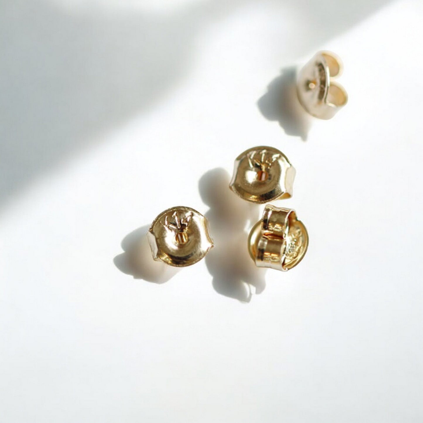 14K Pure Gold Earring Backing Back