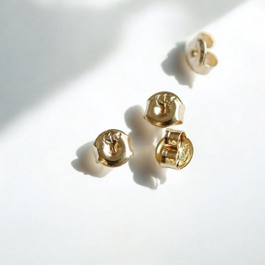 14K Pure Gold Earring Backing Back
