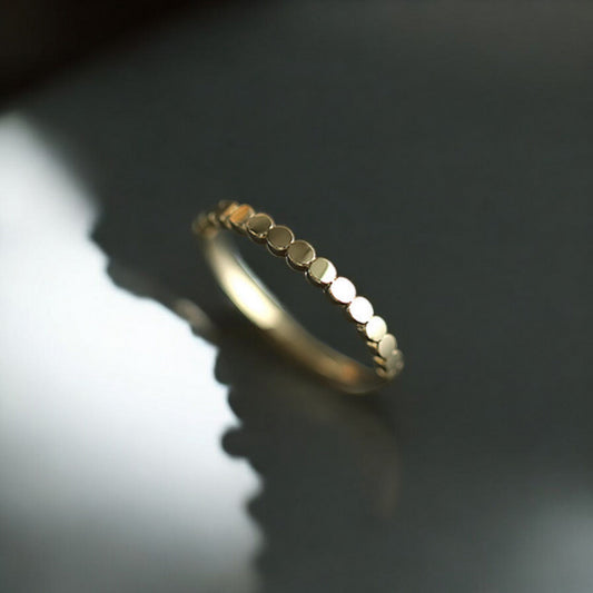 9K Pure Gold Minimal Style Stacking Ring