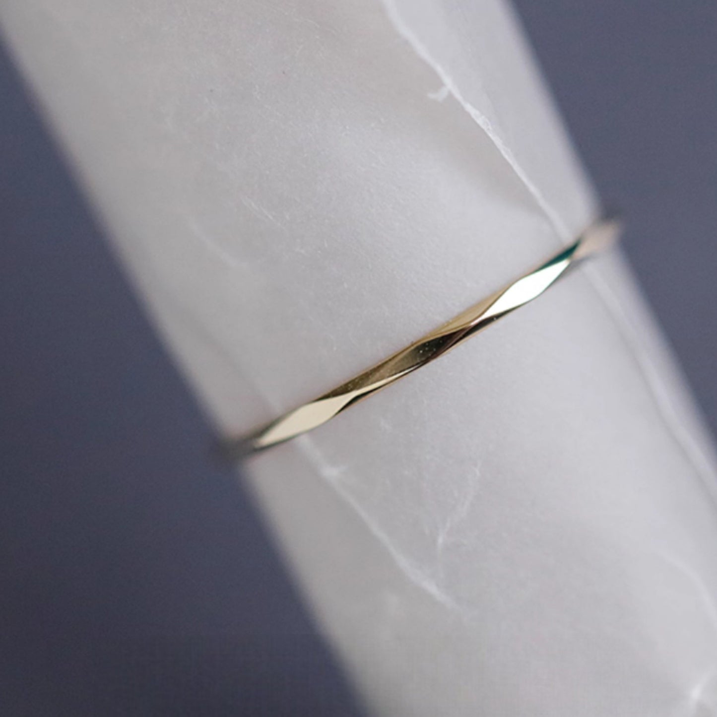 9K Pure Gold Minimal Style Stacking Ring