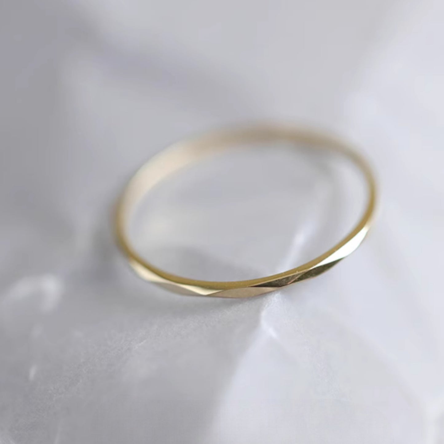 9K Pure Gold Minimal Style Stacking Ring