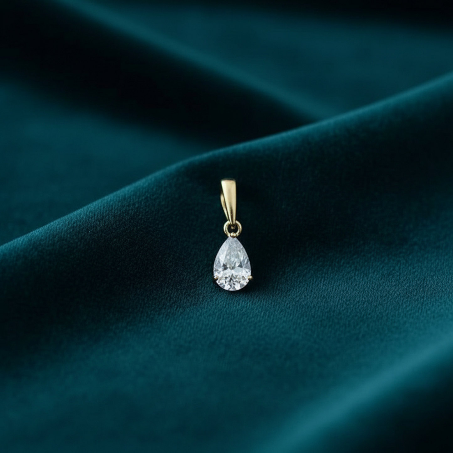 9K Pure Gold Mini Tear Drop D.I.Y Charm Pendant