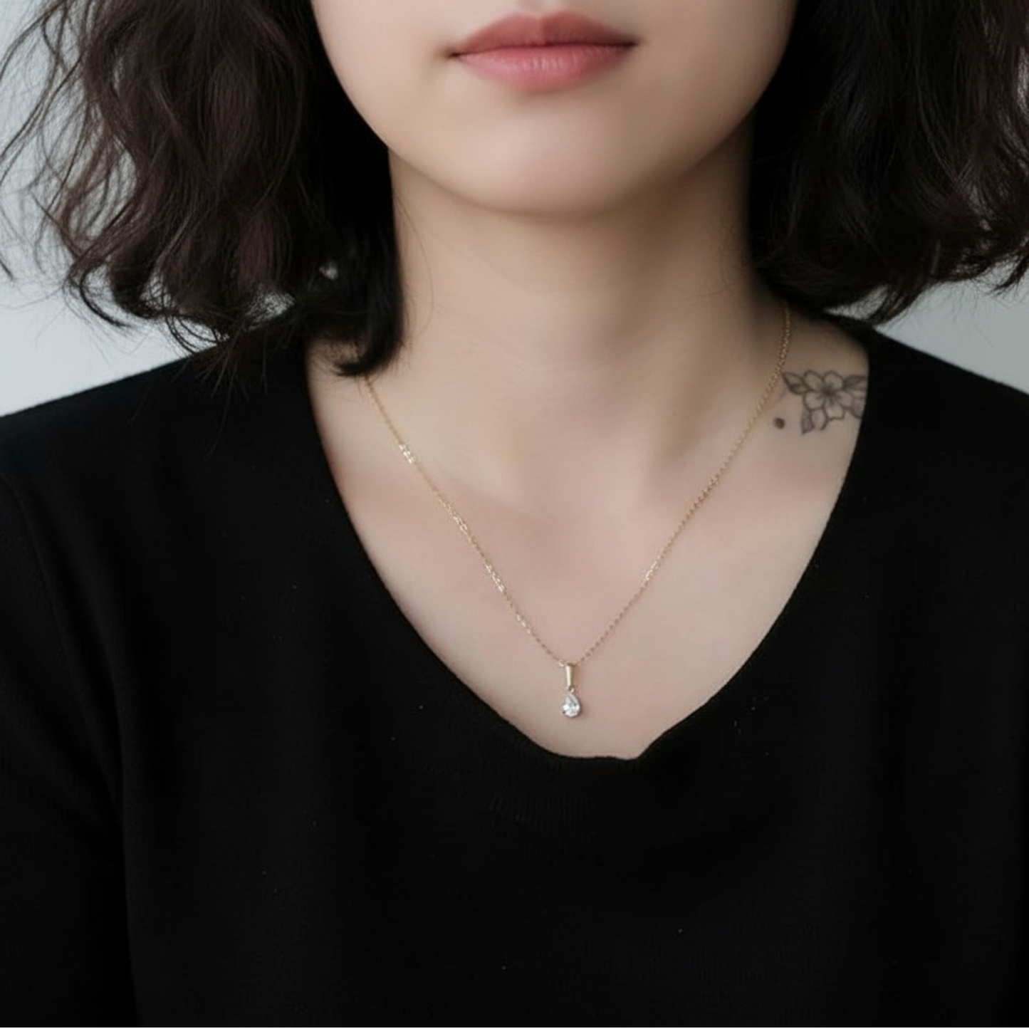 9K Pure Gold Mini Tear Drop D.I.Y Charm Pendant