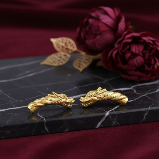 24K Pure 999 Gold D.I.Y Lucky Dragon Detailed Charm Pendant